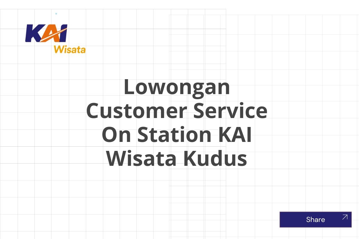 Lowongan Customer Service On Station KAI Wisata Kudus